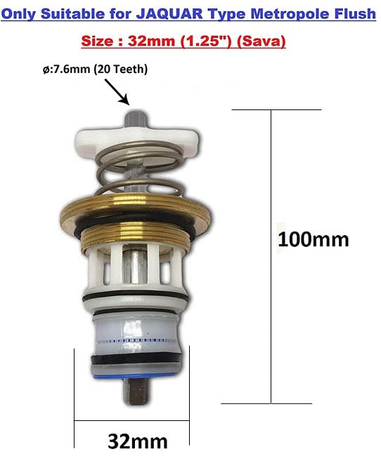 VICTAC Jaguar Type 32mm Metropole Flush Valve Piston Kit Repair Spare Parts Suitable only for Jaguar Metropole Flush Valve PACK OF 1 - Image 5