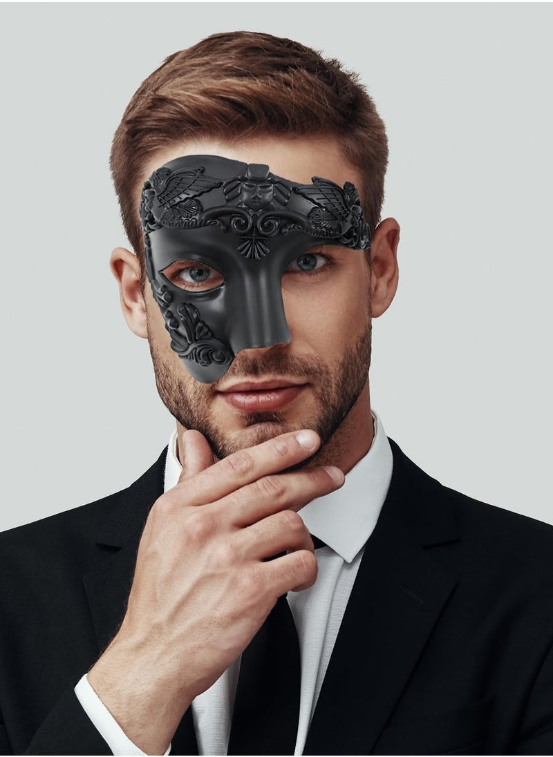 Generic Classic Vintage Venetian Masquerade Mask for Men - Lightweight Costume Accessory for Theme Parties, , Mardi Gras, Superhero Events  - Image 2