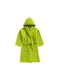 BYFT Daffodil (Green) Premium 8 Year Kids Hooded Bathrobe (112x113 Cm) Terry Cotton, Highly Absorbent and Quick dry, Hotel and Spa Quality Bathrobe for Boy and Girl-400 Gsm  - Image 5