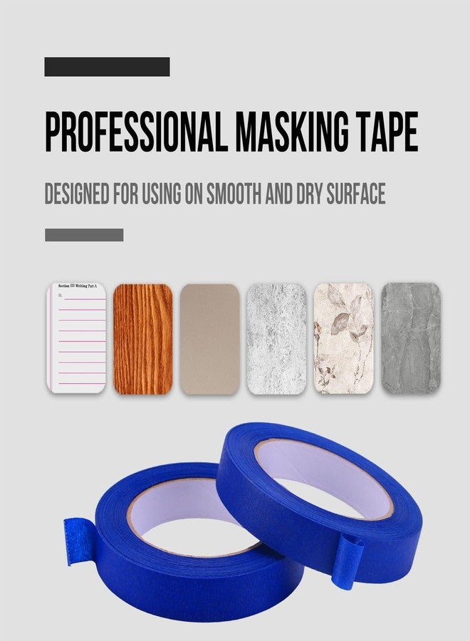 Lichamp شريط لاصق أزرق من Lichamp، مقاس 3/4 بوصة، عبوة من 4 قطع، شريط لاصق أزرق مقاس 3/4 بوصة × 55 ياردة × 4 لفات (إجمالي 220 ياردة) - Image 2