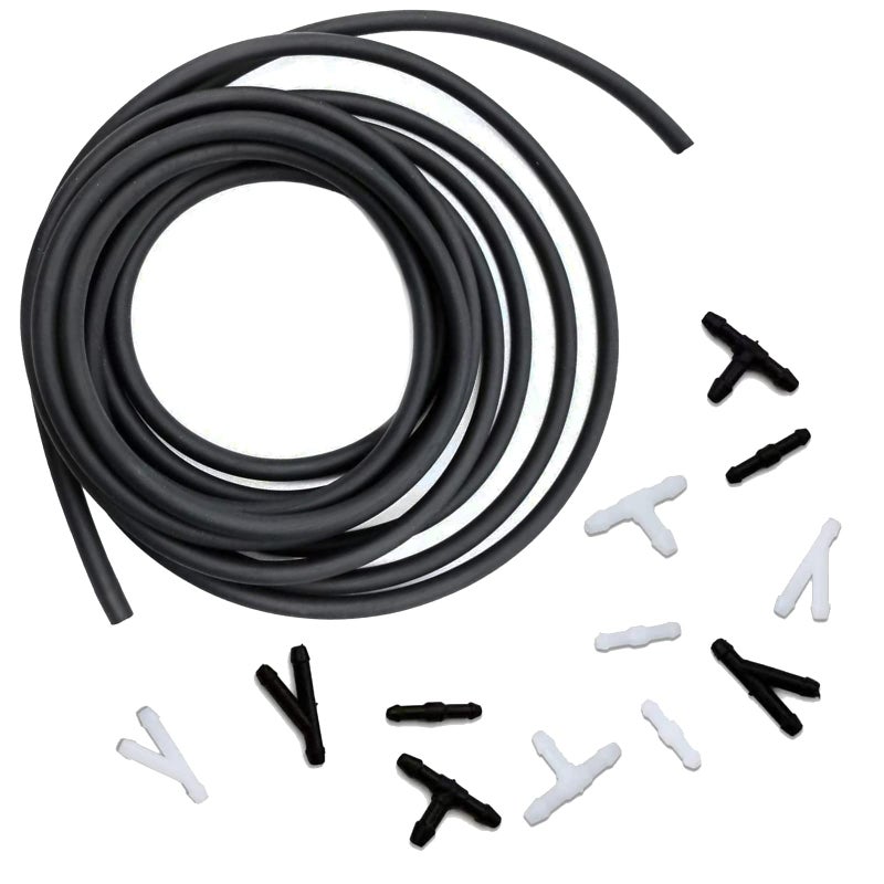 Windshield Washer Hose Kit158 Inch 4M Universal Washer Fluid Hose With 12pcs Hose ConnectorConnects The Water Tank And The Water NozzleSuitable For Most Cars Suvs Trucks