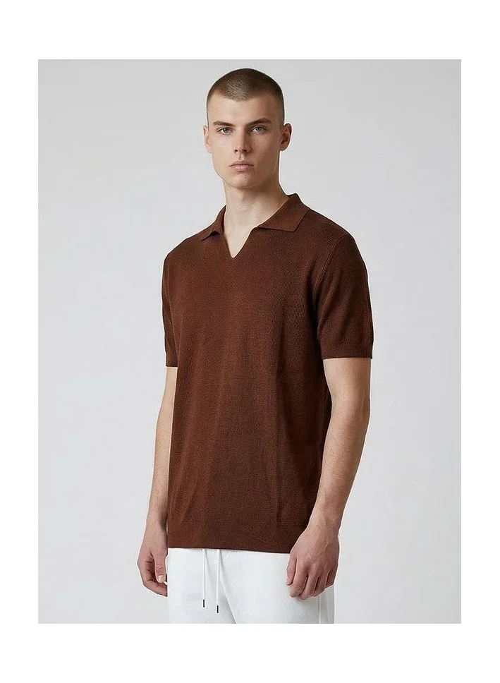 Marrakech Short Sleeve Rib-Knit Polo T-Shirt
