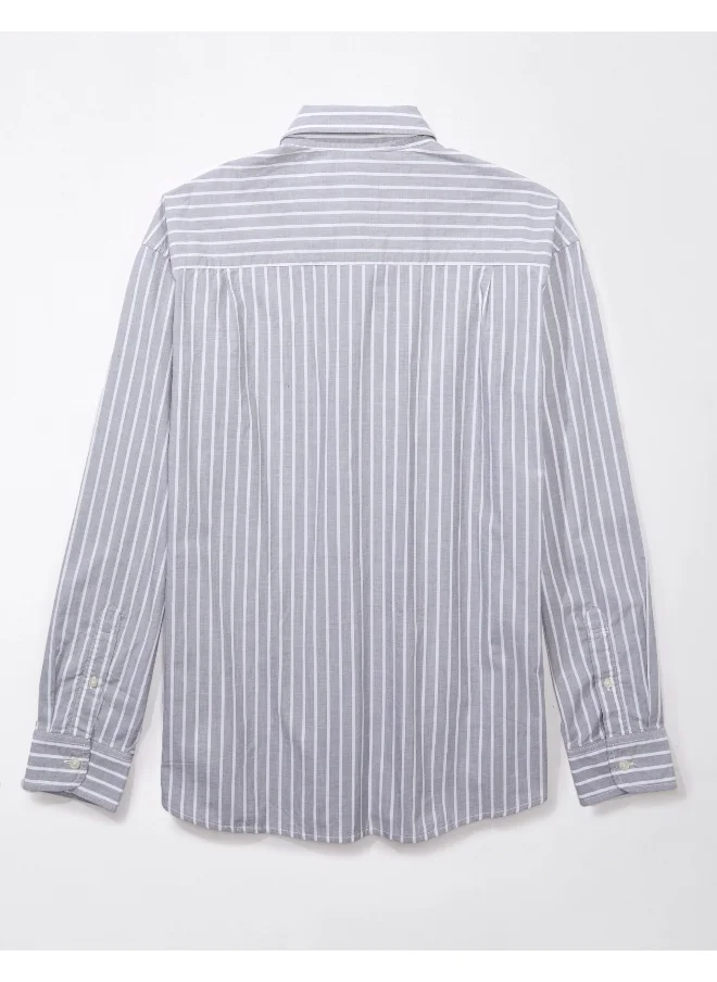 امريكان ايجل Stripe Detailed Relaxed Fit Poplin Shirt