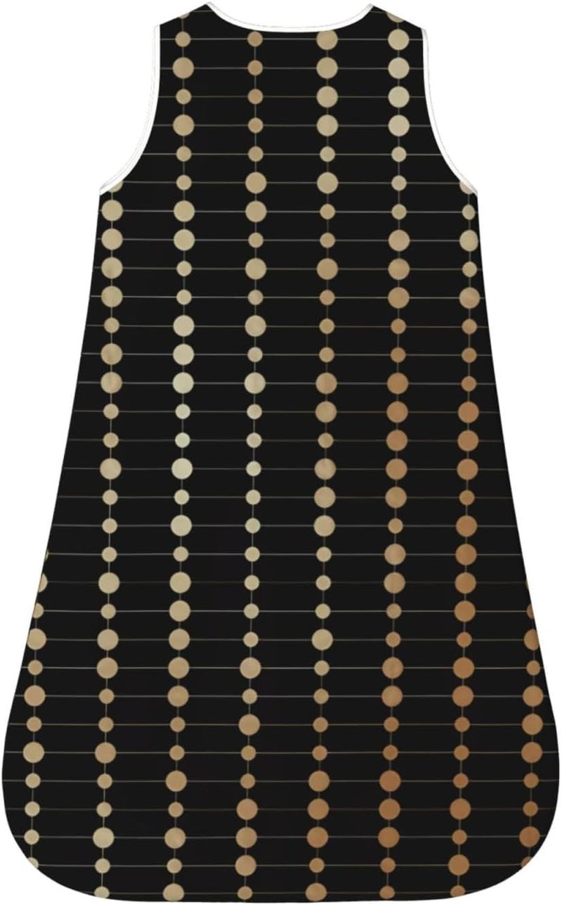 Elegant Gold Beads Circles Dots Baby Wearable Blanket Infant Boys Girls Sleeping Bags for Newborn Medium - Image 2