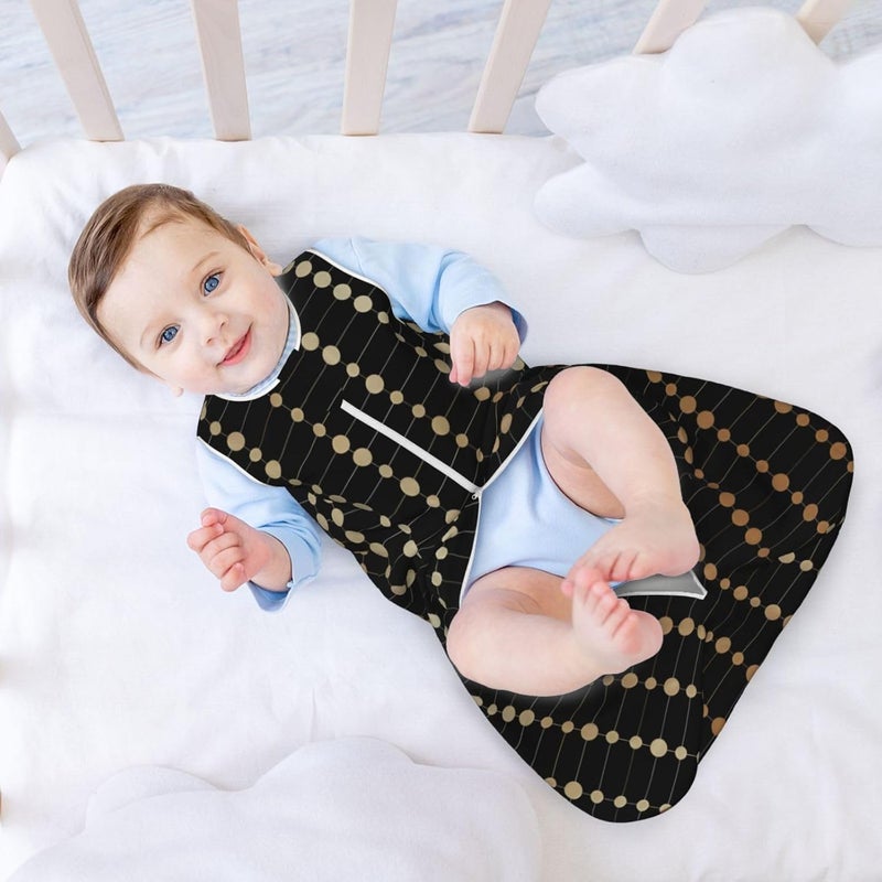 Elegant Gold Beads Circles Dots Baby Wearable Blanket Infant Boys Girls Sleeping Bags for Newborn Medium - Image 3