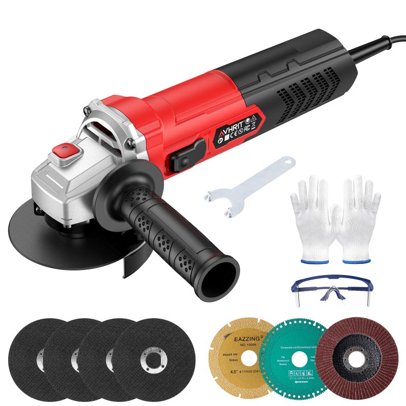 Avhrit Angle Grinder 10 Amp: 4-1/2 Inch Power Angle Grinder Tools With 13000 Rpm - 1200W Small Angle Grinder For Cutting  Grinding  Polishing - Image 1