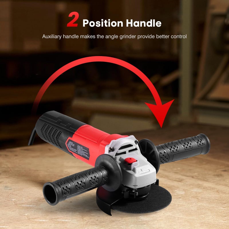 Avhrit Angle Grinder 10 Amp: 4-1/2 Inch Power Angle Grinder Tools With 13000 Rpm - 1200W Small Angle Grinder For Cutting  Grinding  Polishing - Image 5