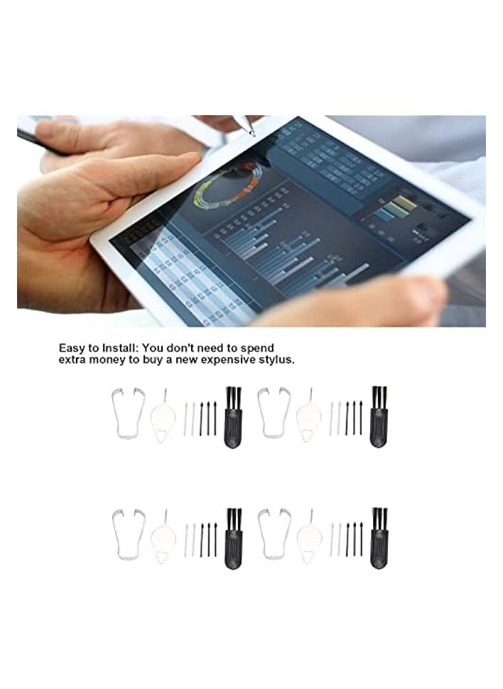 PROMASS Touch Stylus Pen Tips, Wear Resistance Easy To Install ABS Material Tablet Pen Tips Replacement Refill for Samsung Tablet S7 FE 12.4 Inch T733 black+grey  - Image 3