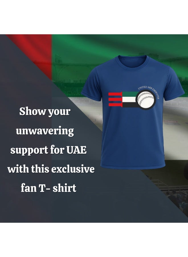 تيشيرت لاعب الكريكيت الرياضي في الإمارات العربية المتحدة - تيشيرت رجالي بأكمام قصيرة ورقبة دائرية يسمح بمرور الهواء - مثالي لممارسة الكريكيت وجلسات التدريب والملابس الرياضية اليومية - Image 4