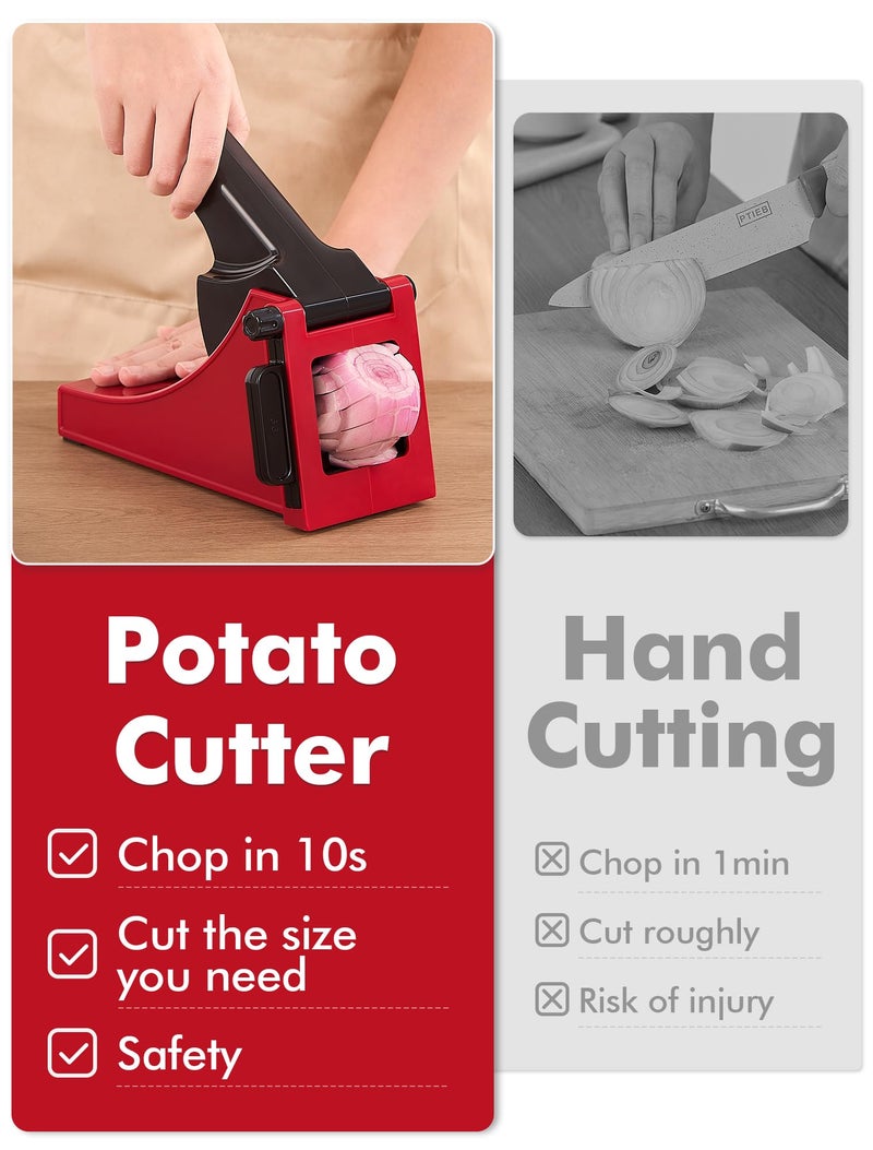 Geedel French Fry Cutter, Geedel Professional Potato Cutter for French Fries, Potato Slicer French Fry Maker for Carrot, Cucumber, Onion, Zucchini and more  - Image 4