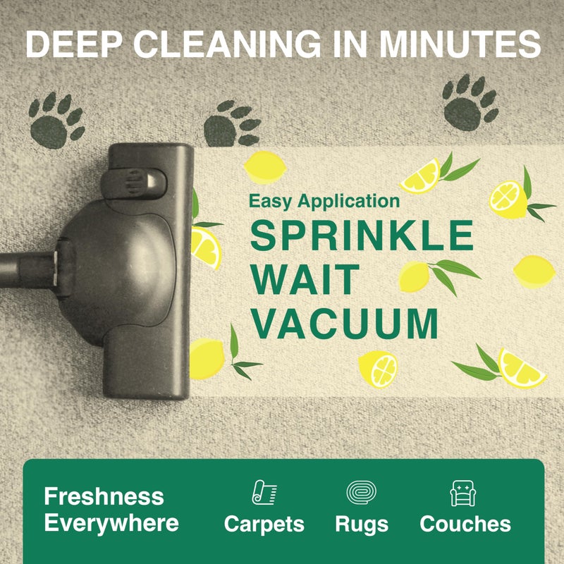 Good Natured Brand Good Natured Brand | Carpet Freshener & Deodorizer Powder | 31 oz Pet Odor Eliminator for Strong Odor & Pet Urine | Fresh Natural Lemon & Eucalyptus Scent | Safe for Homes with Pets  - Image 5