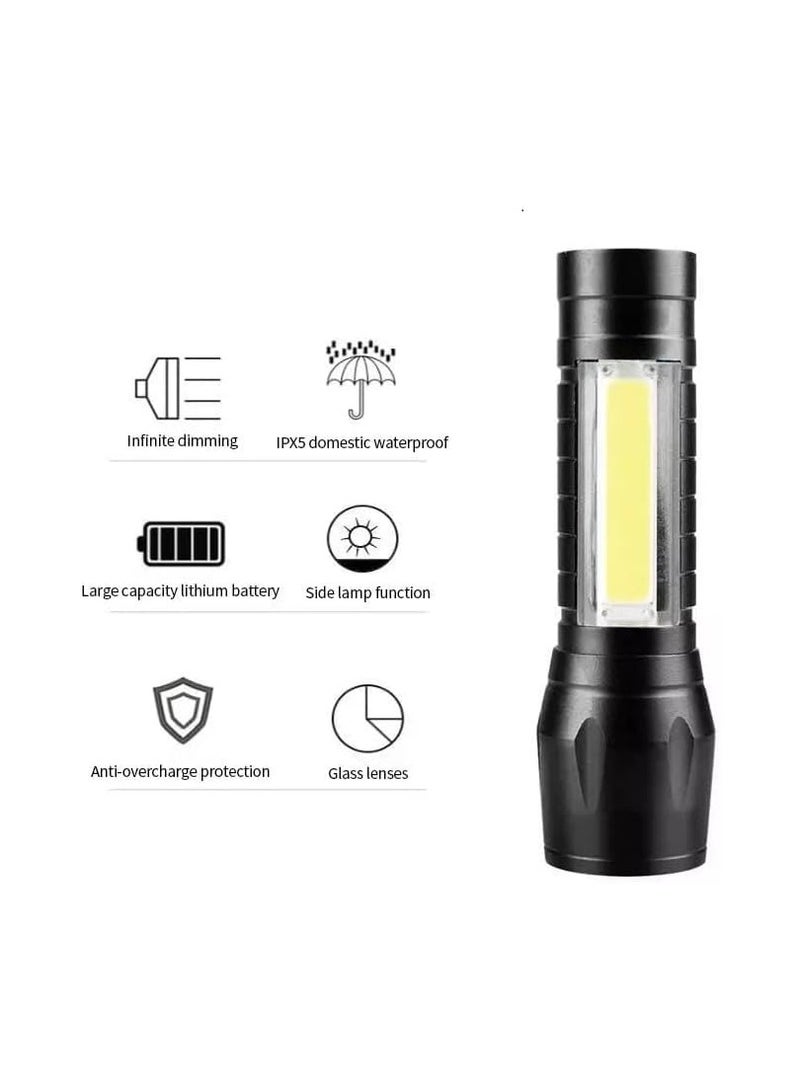Mini Portable USB Rechargeable Flashlight - Image 2