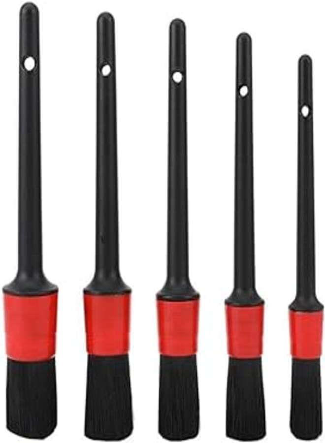 Yesiidor 5 Pcs Car Wheel Cleaning Brush Set Automotive Detail Cleaning Brushes for Emblems Air Vents