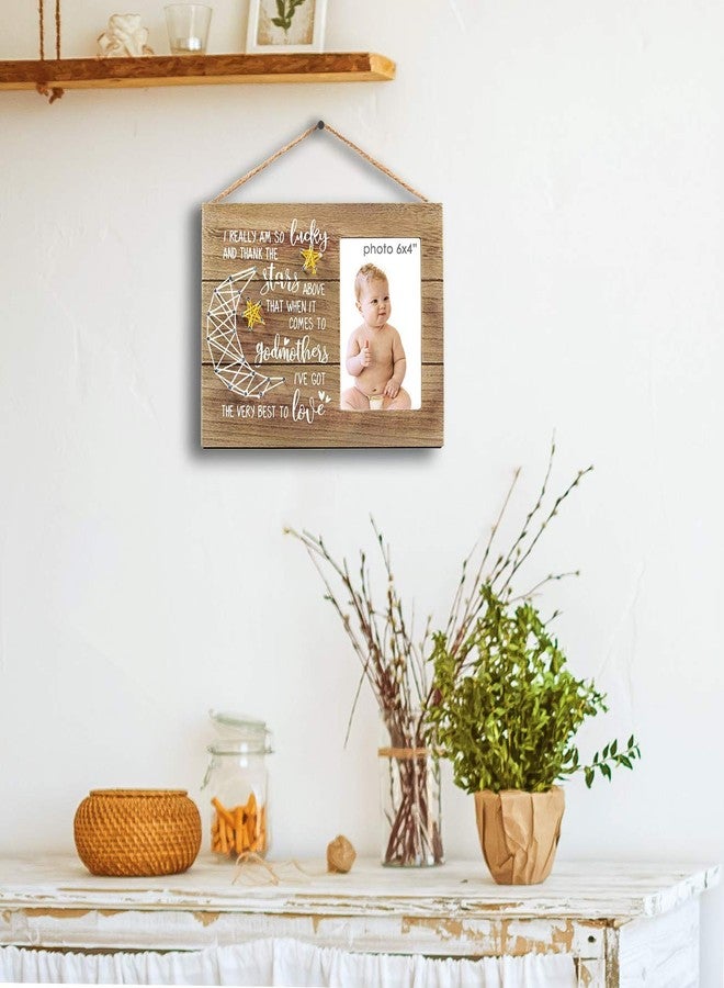 VILIGHT Gifts for Godmother from Godchild - Rustic Godmother Picture Frame from Godkids - 4x6 Inches Photo - Image 4
