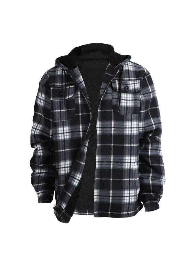 Facitisu Men's Winter Zip Up Hoodie Sherpa Fleece Sweatshirt Warm Thick heavyweight Coats - Image 1