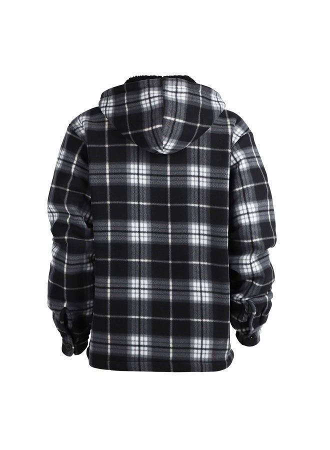 Facitisu Men's Winter Zip Up Hoodie Sherpa Fleece Sweatshirt Warm Thick heavyweight Coats - Image 3