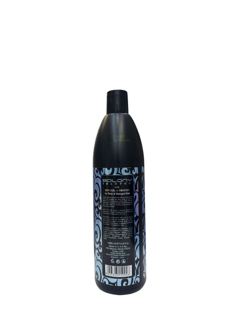 BOLONY SHAMPOO WITH BOTOXIL & PROTEIN FOR WEAK AND DAMAGED HAIR 1000ML - Image 2