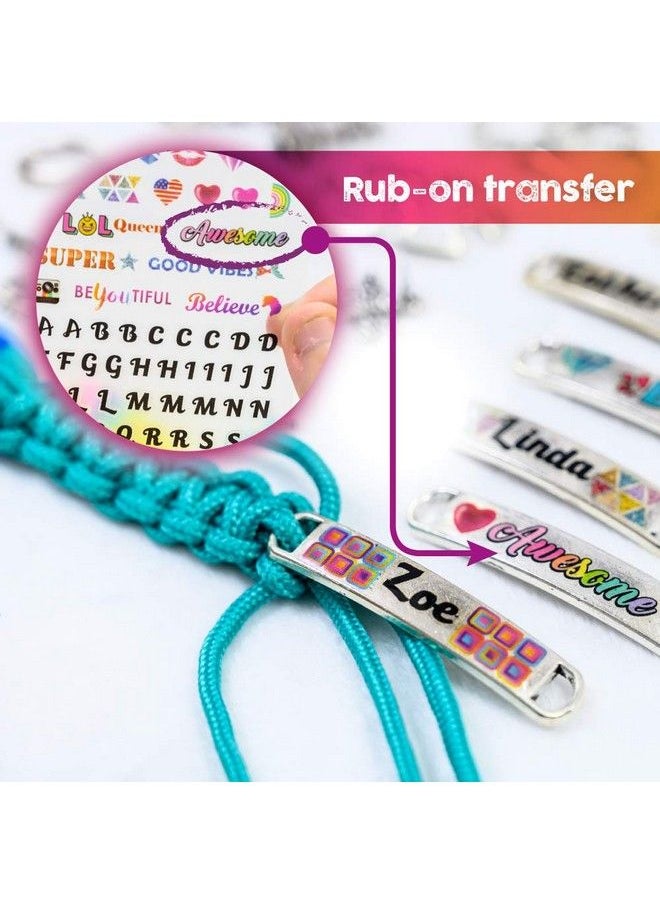 Glittery Garden - Paracord Bracelet Making Kit With Charms Art & Craft Gift For Girls Age 8 9 10 11 12 & Teens 13 14 Year Old. Make Your Own Friendship & Fashion Jewelry For Birthday Travel Activity Camp & Project - Image 1