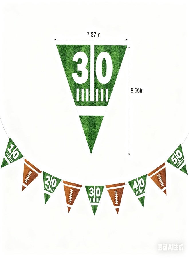 MABROUC 39PCS Football Party Decorations Kit, Tailgate & Football Birthday Party Game Day Supplies with TOUCH DOWN&GO TEAM Banner adn Swirl Streamers - Image 5