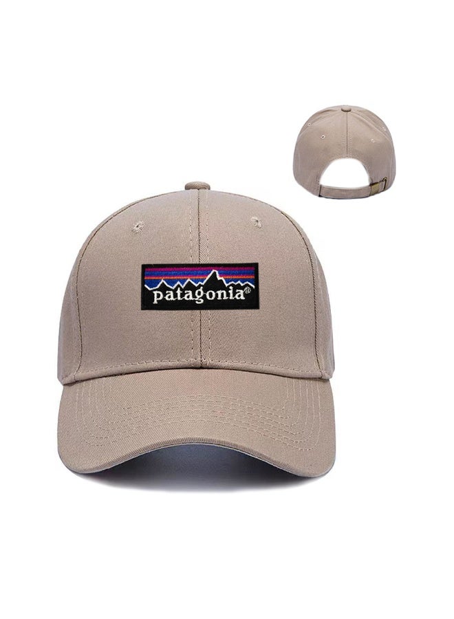 Patagonia Khaki Mountain Range Embroidered Washed Casual Dad Hat