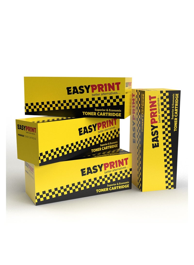 EASY PRINT 4 Piece 80A Compatible Toner Cartridge for Laserjet. 80 A CF280A Black Mono - Image 1