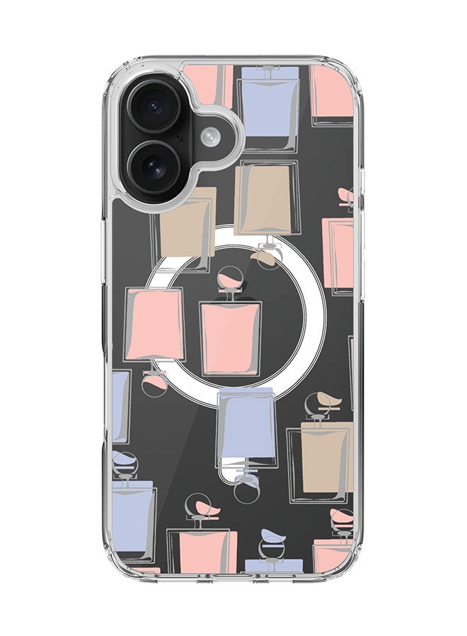 Stylizedd For iPhone 16 Case [Compatible with MagSafe] Slim Magnetic cover Clear Phone Case - Fragrant Perfume - Image 1