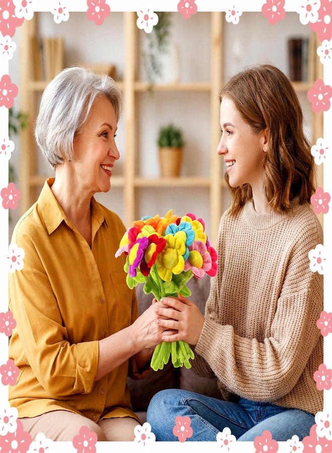Syhood 24 Pcs Plush Flower Gifts Bulk 12.6 Inch Bendable Stems Stuffed Plush Fake Flower for Mother's Day Wedding Christmas Valentines Day Birthday Party Decor Gifts Girlfriend Wife Mom(Daisy) - Image 5