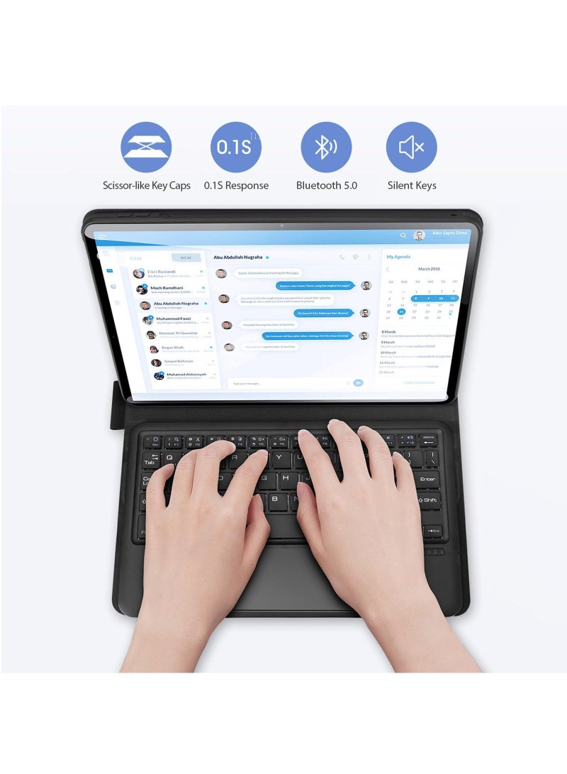 DUX DUCIS for Xiaomi Pad 6 Keyboard Case, Supports a Variety of Touch Gestures Trackpad, Wireless Bluetooth 5.0 Compatible with Xiaomi Pad 6 Pro Stand Keyboard Cover - Image 2