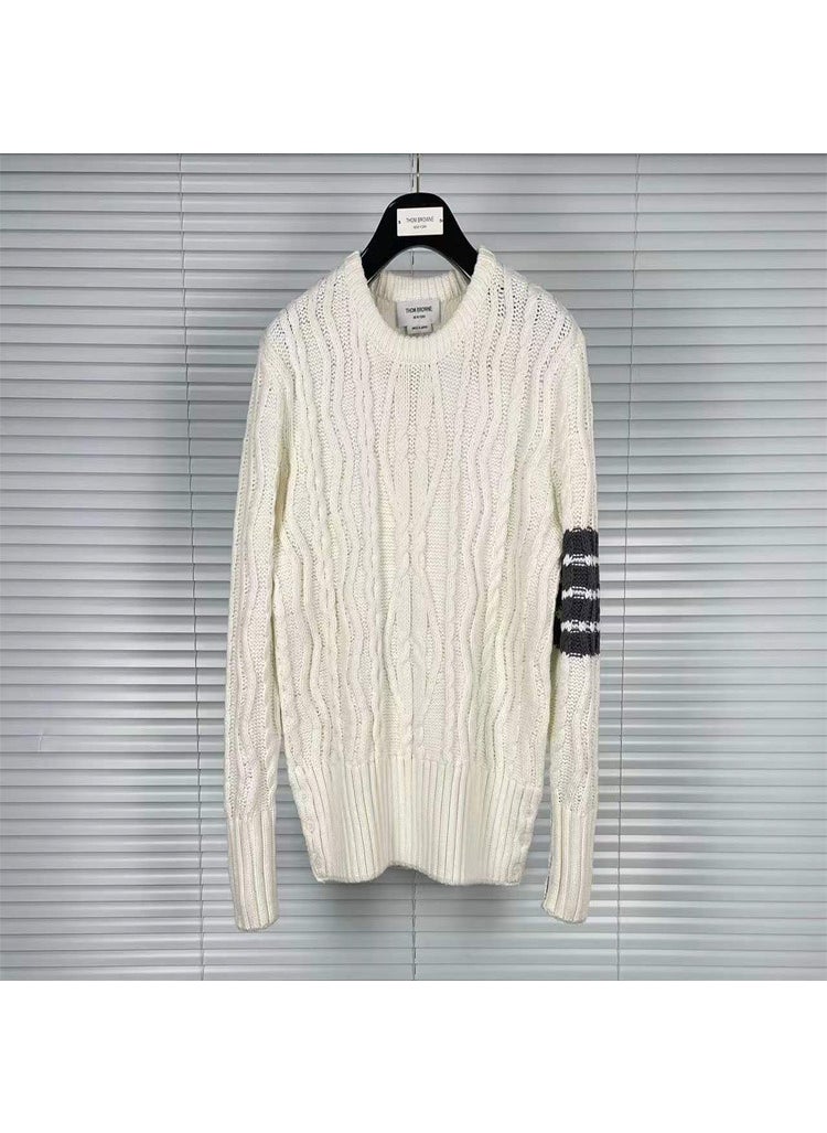 Generic - Autumn/Winter New Round Neck Wool Sweater For Men And Women Casual Fashionable Loose Fit Four Button Pullover Top Light Blue - Image 1