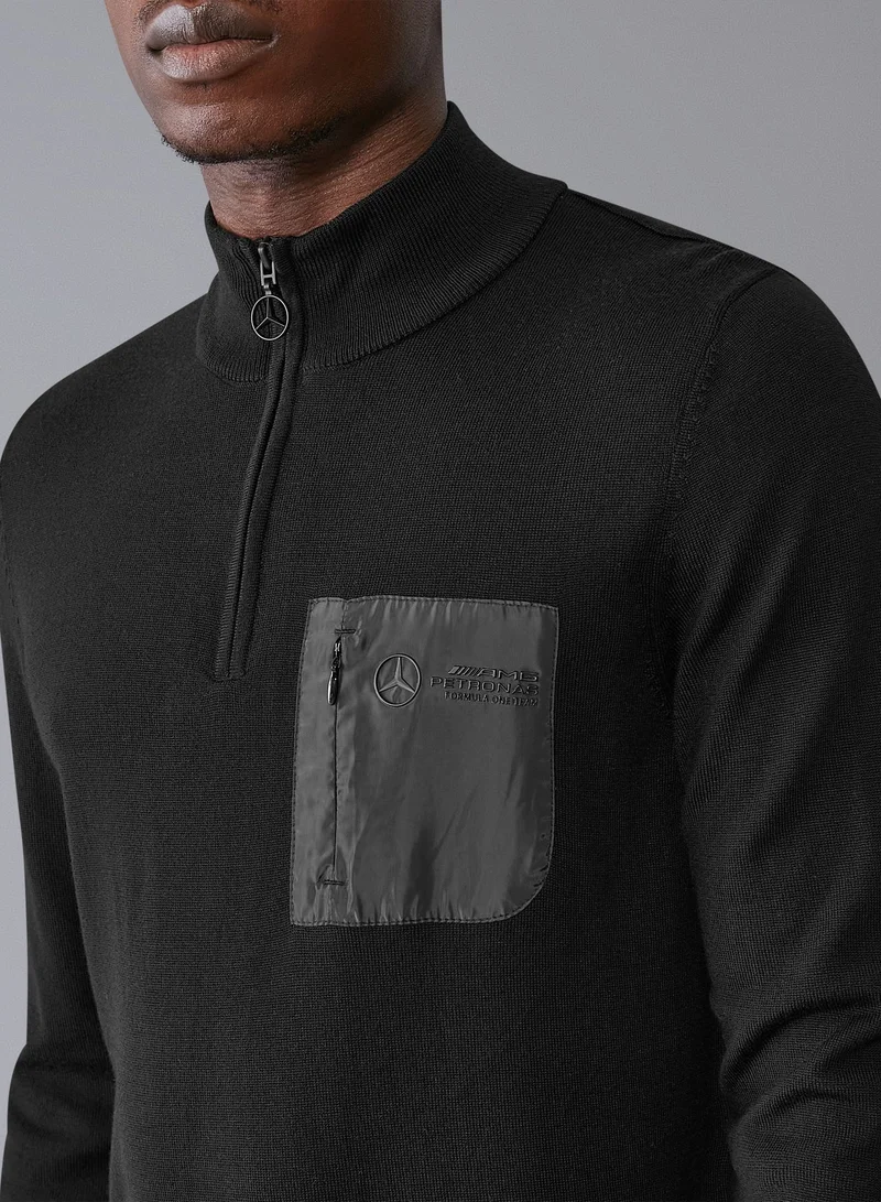 AMG Petronas Formula 1 Team  Mercedes-AMG Petronas Formula One Team Men's Elevated Quarter Zip Sweatshirt for Men | Best Price UAE