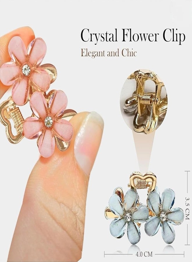 kapimo 6 Pcs Hair Claw Clips for Women Girls Small Korean Style Pearl Metal Hair Clip Stylish Flower Design Hairclips with Strong Grip (Multicolour) - Image 2