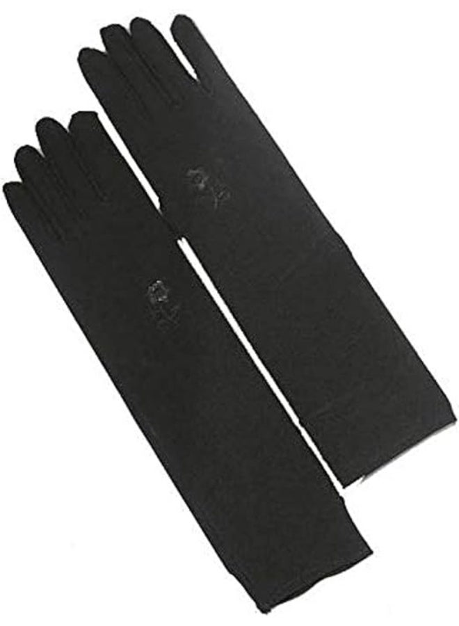 Women’s gloves for hijabi women, niqabi and hijabi gloves with touchscreen capability allowing phone use while wearing them, black color, long design - Image 1