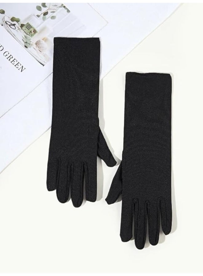 Women’s gloves for hijabi women, niqabi and hijabi gloves with touchscreen capability allowing phone use while wearing them, black color, long design - Image 4