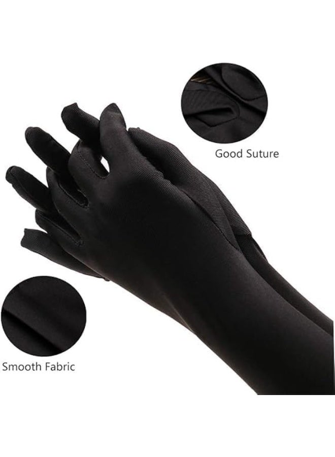 Women’s gloves for hijabi women, niqabi and hijabi gloves with touchscreen capability allowing phone use while wearing them, black color, long design - Image 3