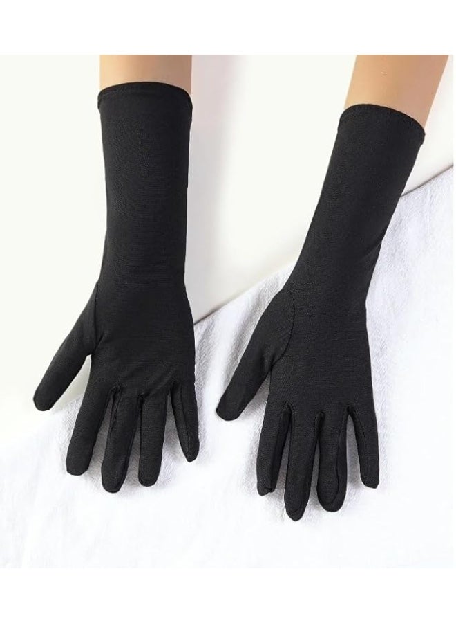 Women’s gloves for hijabi women, niqabi and hijabi gloves with touchscreen capability allowing phone use while wearing them, black color, long design - Image 2