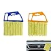 Ferianl 2PCS Blind Cleaner Duster Tool Microfiber Washable Handheld Mini Duster Brush 7Finger Dusting Cleaner Tool for Air Conditioner Vents Wood Blinds Orange Blue - Image 2