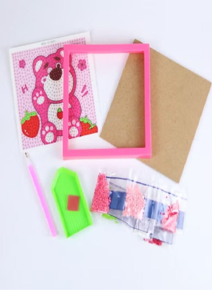 مجموعة الرسم الماسي للأطفال لتنمية مهارات التركيز والصبر وتحسين التنسيق البصري باستخدام إطار (لوتسو) - Image 1