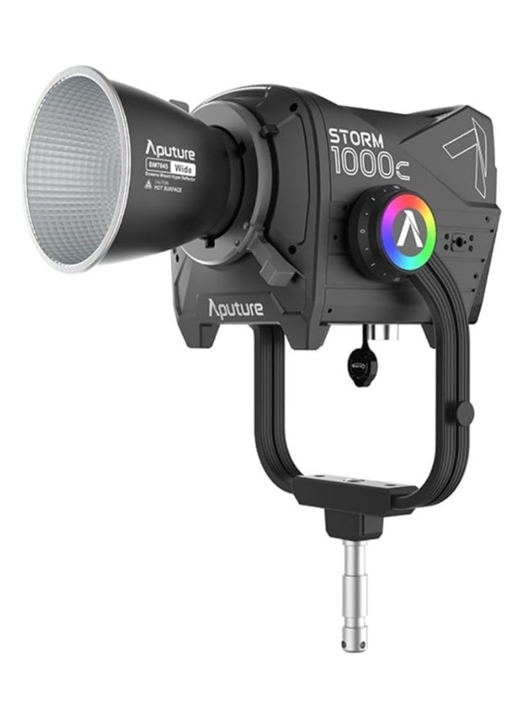 Aputure Aputure Storm 1000c Point-Source Fixture with Wide Hyper Reflector, Blair-CG LED Chipset, and ProLock Locking Accessory Mount (Black)  - Image 1
