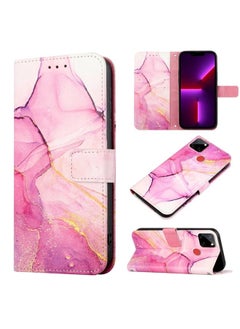 HuHa Case Cover For Realme C12 / C15 / C25 / C25s / 7i Global / Narzo 20 / Narzo 30A PT003 Marble Pattern Flip Leather Phone Case LS001 