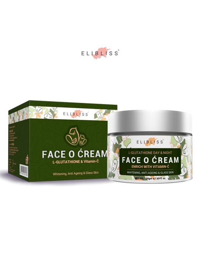 ELIBLISS - Face O Cream + C Serum (50Ml+30Ml) Night Skin Whitening, Anti-Ageing And Glass Skin, Enrich With Vitamin - Image 1