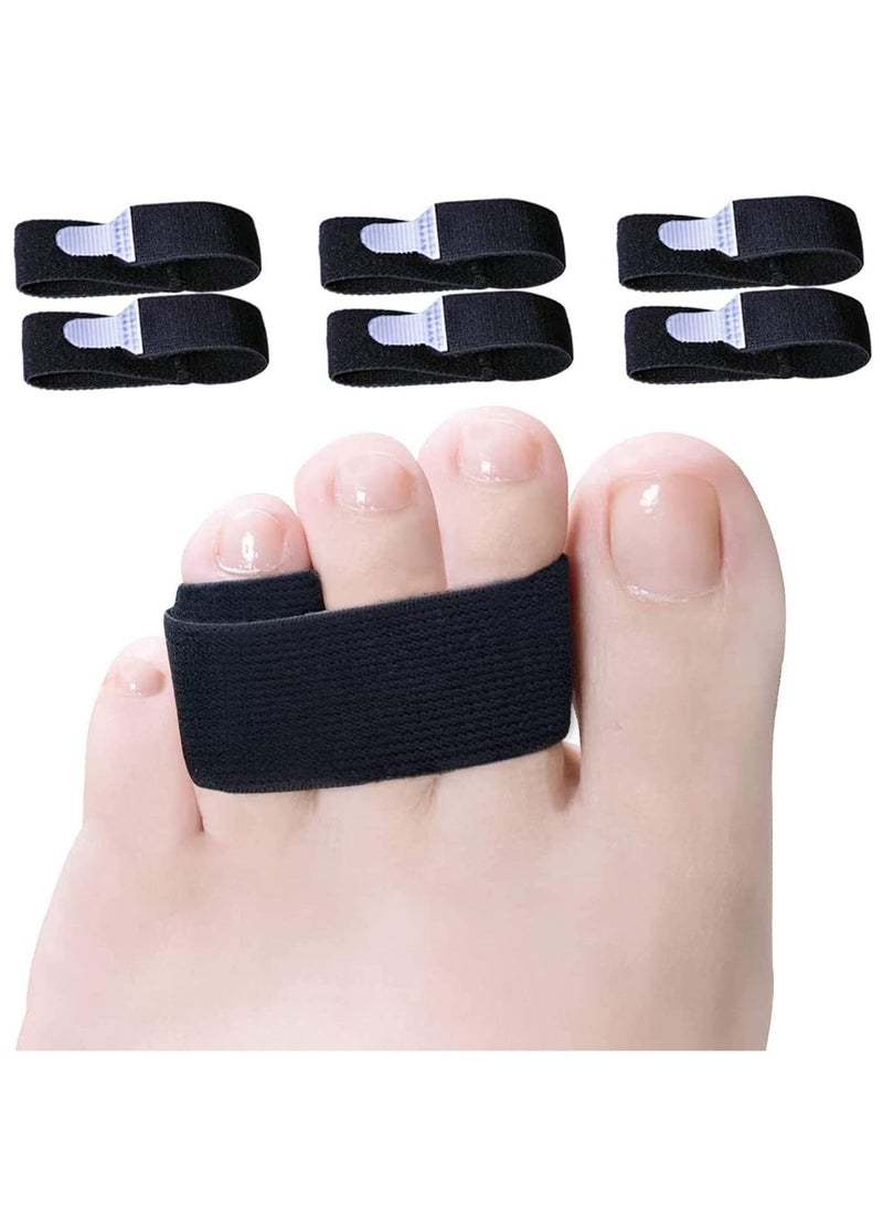 Excefore Broken Toe Wraps, 6 Pcs/Pack, Fabric Toe Splint Toe Cushioned Bandages Finger Protectors Straightener Hammer Toe Separators - Image 1