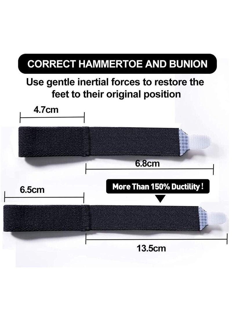 Excefore Broken Toe Wraps, 6 Pcs/Pack, Fabric Toe Splint Toe Cushioned Bandages Finger Protectors Straightener Hammer Toe Separators - Image 2