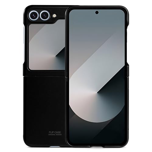 DailyObjects Black Air Skin Slim Case Cover for Galaxy Z Flip 6 | Polycarbonate TPU Slim Back Cover | Anti Shock, Scratch Resistant | Sturdy Design | Full Body Protection | Wireless Charging - Image 3