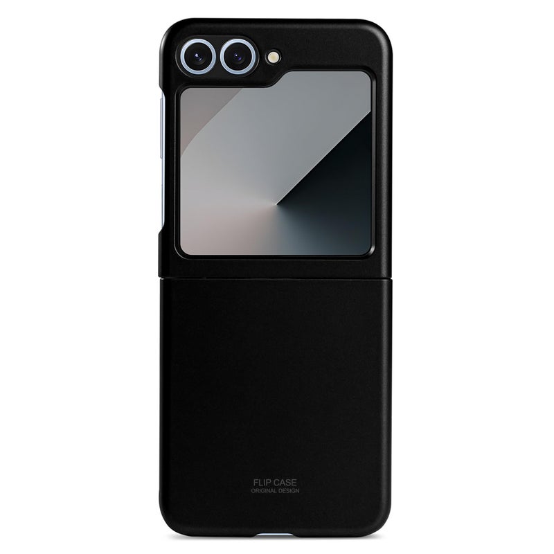 DailyObjects Black Air Skin Slim Case Cover for Galaxy Z Flip 6 | Polycarbonate TPU Slim Back Cover | Anti Shock, Scratch Resistant | Sturdy Design | Full Body Protection | Wireless Charging - Image 4