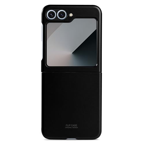 DailyObjects Black Air Skin Slim Case Cover for Galaxy Z Flip 6 | Polycarbonate TPU Slim Back Cover | Anti Shock, Scratch Resistant | Sturdy Design | Full Body Protection | Wireless Charging - Image 1