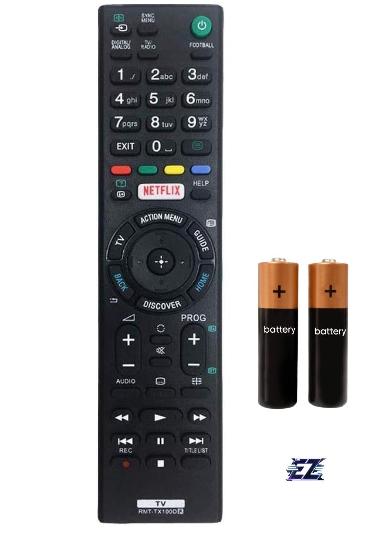 ELTRAZONE Replacement Remote Control RMT-TX100D for Sony Bravia TV – Compatible with RMT-TX200E, RMT-TX300E, RMT-TX102D, RMT-TX101J – Battery Included - Image 1