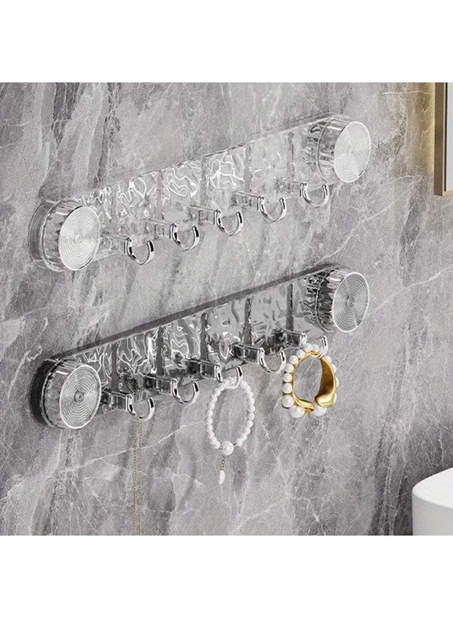 Gray Rotating Suction Cup Hook Rack Strong Hold Waterproof Space Saving No Drill - Image 3