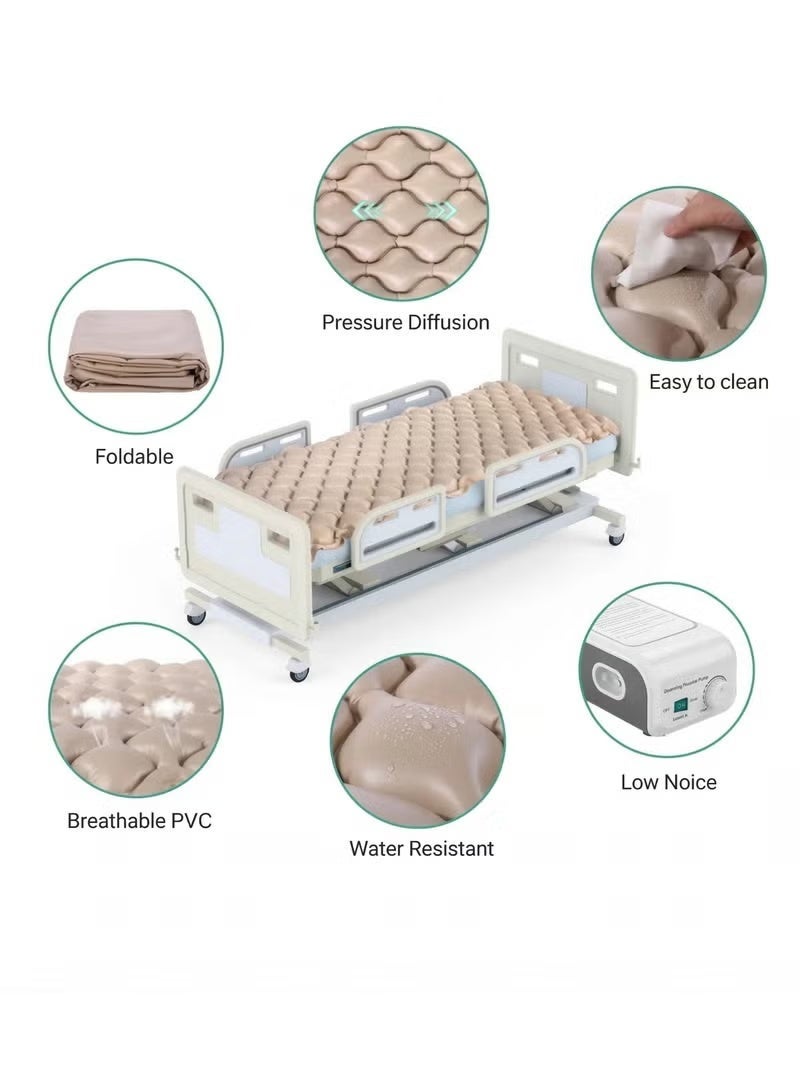 POWER Anti-irritant tubular air mattress for patients with bedsores; pain-relieving, inflatable; helps prevent bedsores. - Image 1