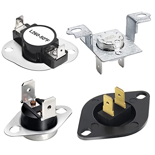 Techecook DC47-00016A Dryer Thermal Fuse Kit by Techecook - DC47-00016A Thermal Fuse & DC96-00887A Thermostat & DC32-00007A Thermistor & DC47-00018A High Limit Thermostat Fit for Samsung lg Kenmore Dryer - Image 1