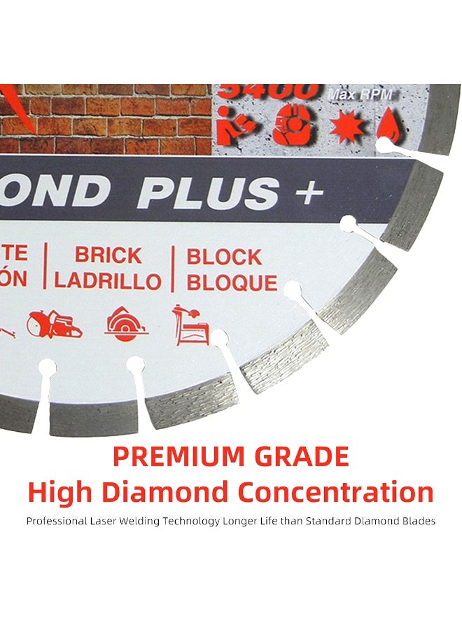 NINEROARS 14 Inch Diamond saw blade Concrete, brick, Marble,Granite,especially for Cutting wall and Concrete - Image 5